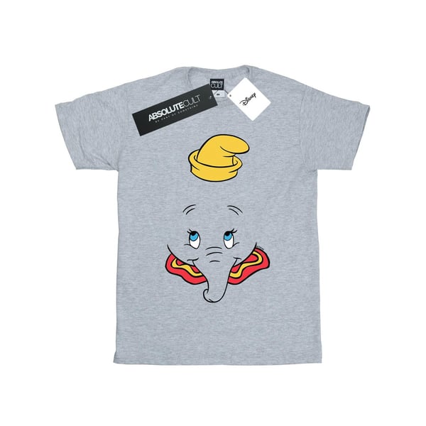 Disney Womens/Ladies Dumbo Face Cotton Boyfriend T-Shirt