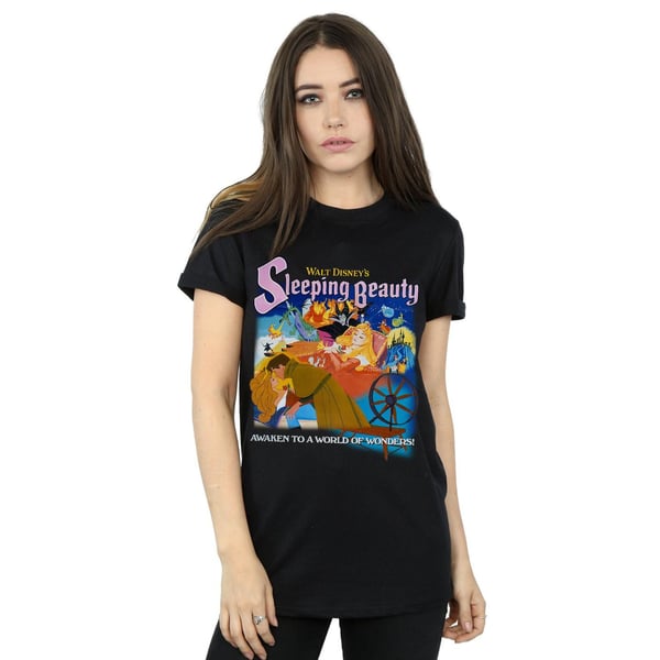 Disney Womens/Ladies Sleeping Beauty Collage Poster Cotton Boyfriend T-Shirt