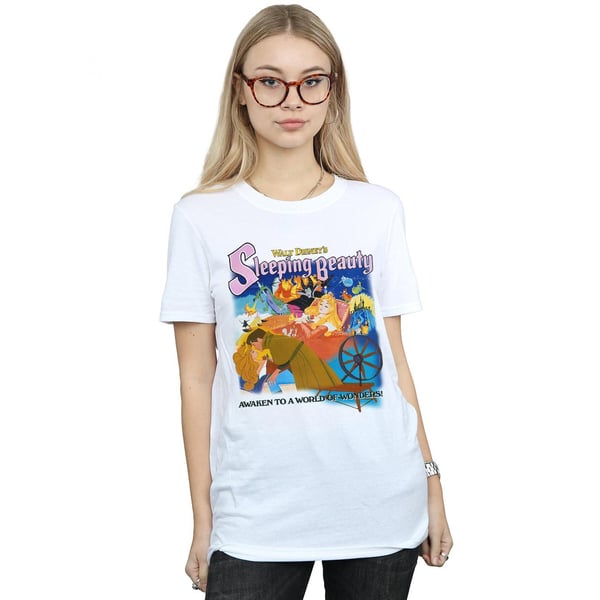Disney Womens/Ladies Sleeping Beauty Collage Poster Cotton Boyfriend T-Shirt