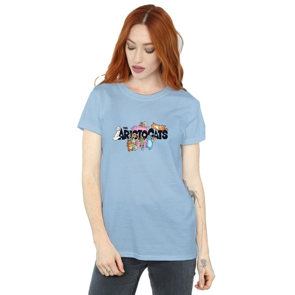 Disney Womens/Ladies Aristocats Logo Cotton Boyfriend T-Shirt