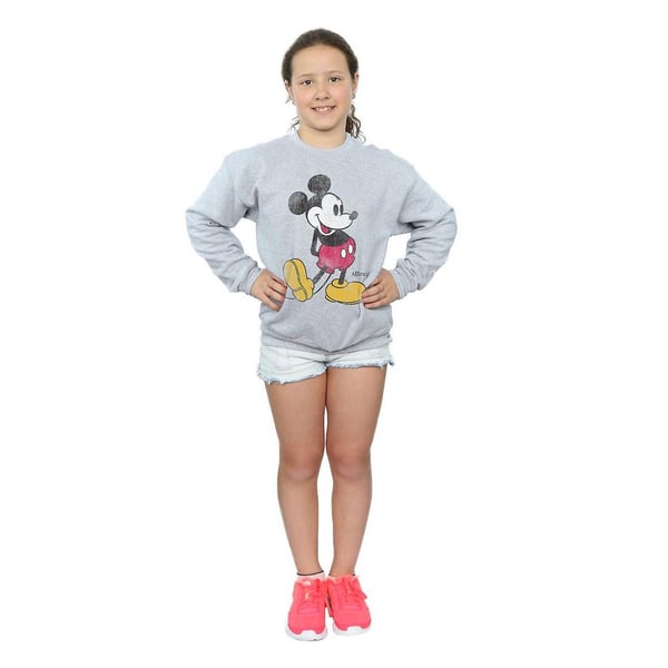 Disney Girls Classic Kick Mickey Mouse Sweatshirt
