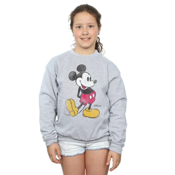 Disney Girls Classic Kick Mickey Mouse Sweatshirt