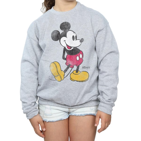 Disney Girls Classic Kick Mickey Mouse Sweatshirt