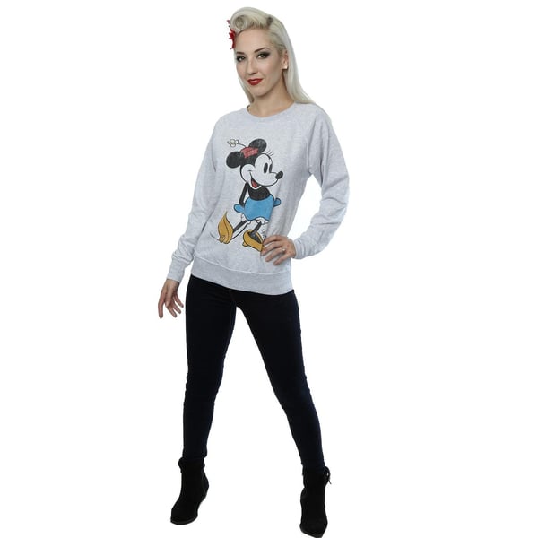 Disney Womens/Ladies Classic Minnie Mouse Heather Sweatshirt