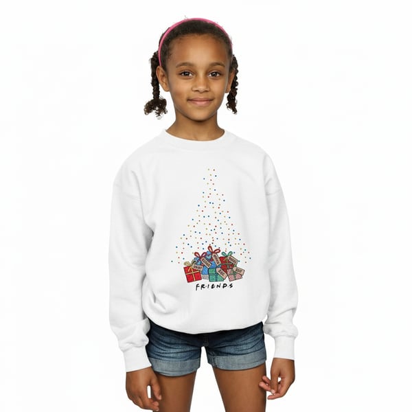 Friends Girls Christmas Tree Lights Sweatshirt