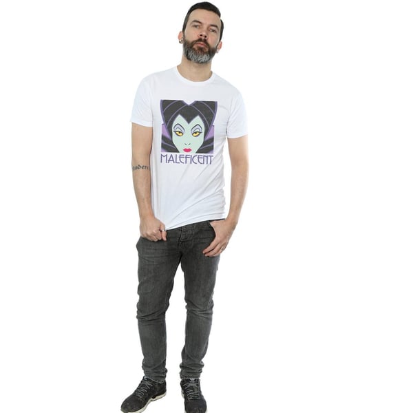 Disney Mens Maleficent Cropped Head T-Shirt