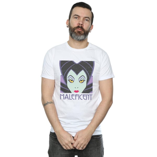 Disney Mens Maleficent Cropped Head T-Shirt