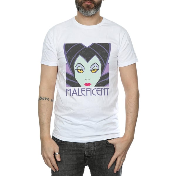 Disney Mens Maleficent Cropped Head T-Shirt