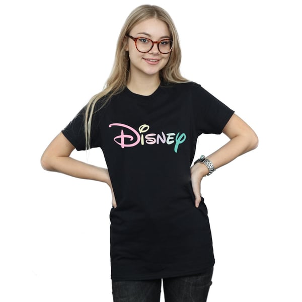 Disney Womens/Ladies Pastel Logo Cotton Boyfriend T-Shirt