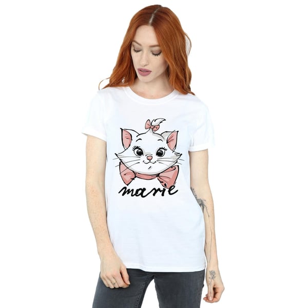 Disney Womens/Ladies The Aristocats Marie Sketch Face Cotton Boyfriend T-Shirt