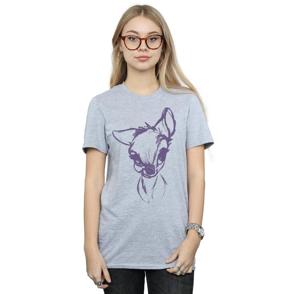 Disney Womens/Ladies Bambi Mood Cotton Boyfriend T-Shirt
