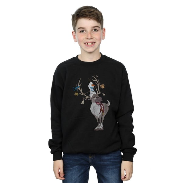 Disney Boys Frozen Sven And Olaf Christmas Ornaments Sweatshirt