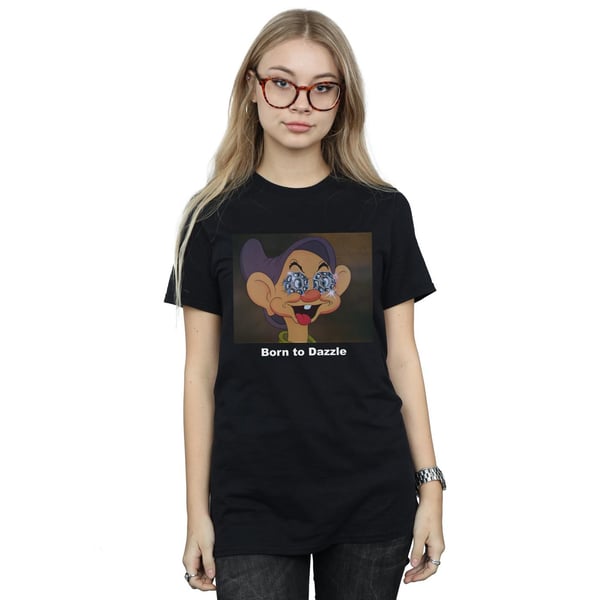 Disney Womens/Ladies Dopey Born To Dazzle Cotton Boyfriend T-Shirt