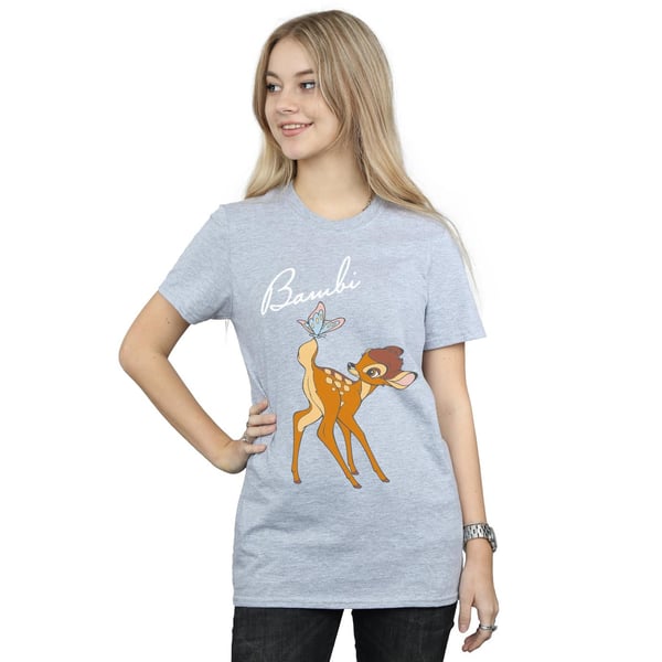 Disney Womens/Ladies Bambi Butterfly Tail Cotton Boyfriend T-Shirt