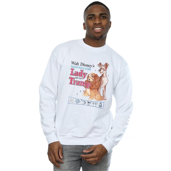 Disney Mens Lady And The Tramp Distressed Classic Poster Sweatshirt