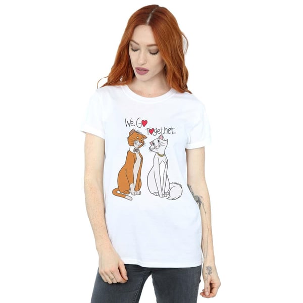 Disney Womens/Ladies The Aristocats We Go Together Cotton Boyfriend T-Shirt