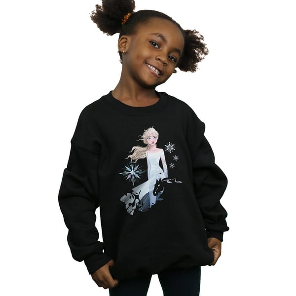 Disney Girls Frozen 2 Elsa Nokk Silhouette Sweatshirt