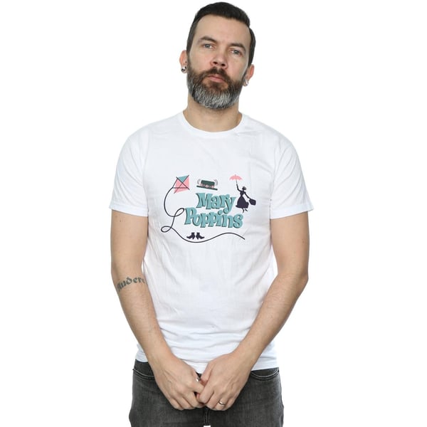 Disney Mens Mary Poppins Logo T-Shirt