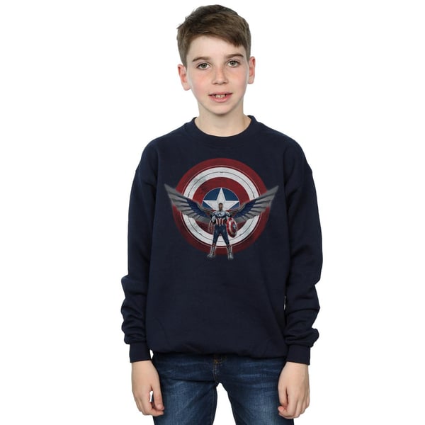 Marvel Boys Falcon And The Winter Soldier Captain America Shield Pose Sweatshirt