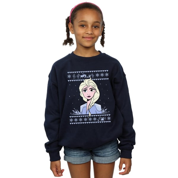 Disney Girls Frozen 2 Elsa Christmas Sweatshirt