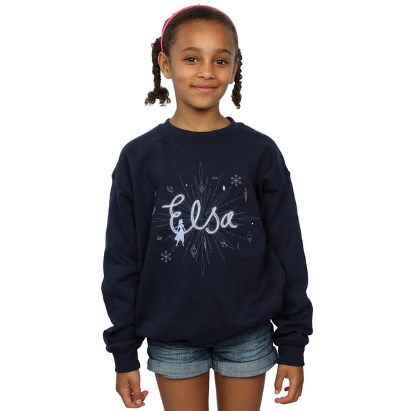 Disney Girls Frozen 2 Elsa Snowflake Sweatshirt