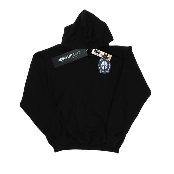Star Wars Mens The Mandalorian Bounty Hunter Badge Breast Print Hoodie