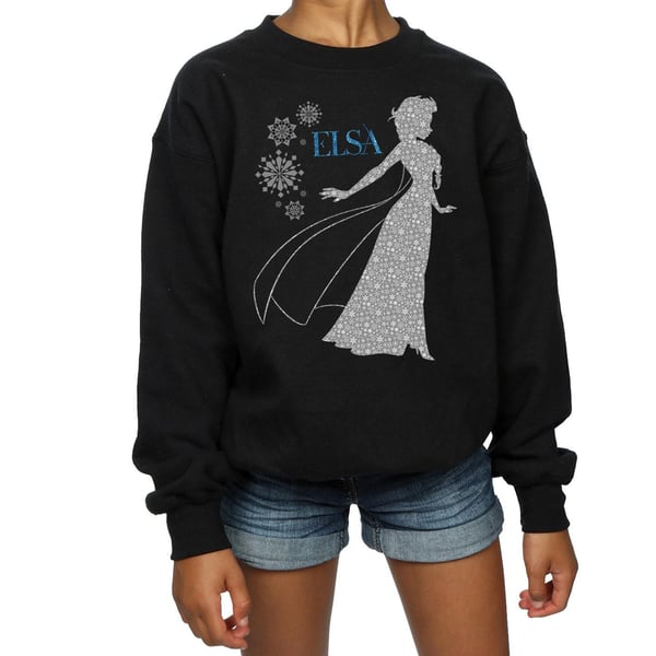 Disney Girls Frozen Elsa Christmas Silhouette Sweatshirt