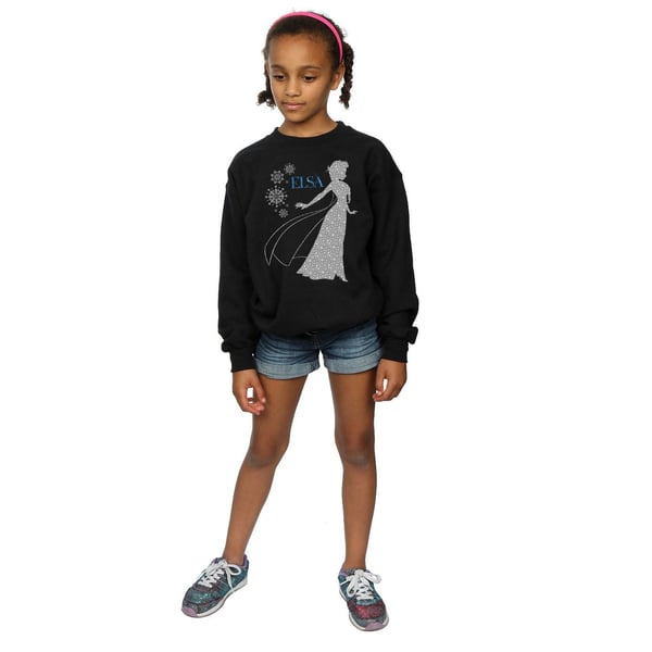 Disney Girls Frozen Elsa Christmas Silhouette Sweatshirt