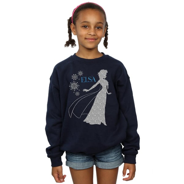 Disney Girls Frozen Elsa Christmas Silhouette Sweatshirt