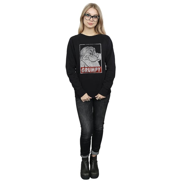 Snow White And The Seven Dwarfs Womens/Ladies Grumpy Poster Sweatshirt