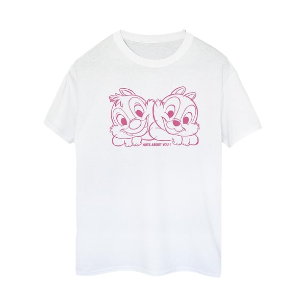 Disney Womens/Ladies Chip ´n´ Dale Nuts About You Cotton Boyfriend T-Shirt