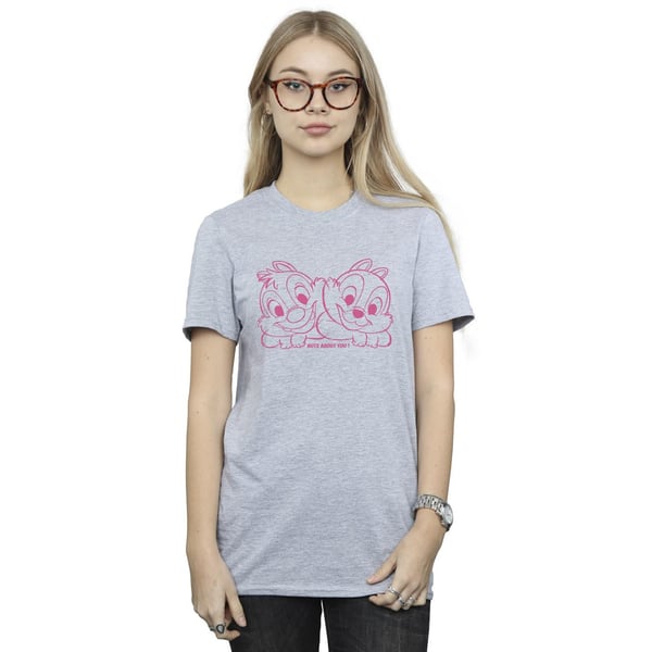 Disney Womens/Ladies Chip ´n´ Dale Nuts About You Cotton Boyfriend T-Shirt