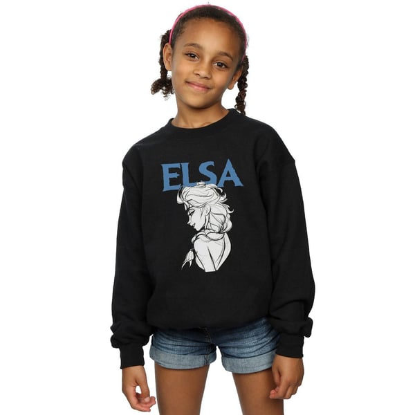 Disney Girls Frozen Elsa Profile Sketch Sweatshirt