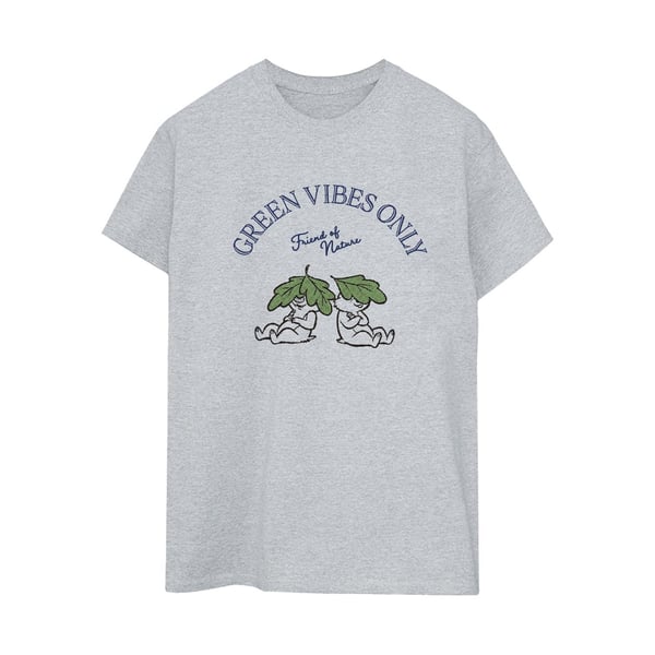 Disney Womens/Ladies Chip ´n Dale Green Vibes Only Cotton Boyfriend T-Shirt