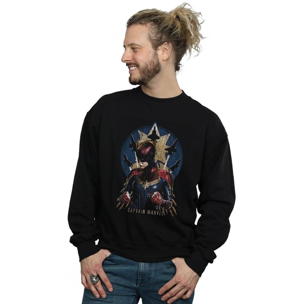 Marvel Mens Captain Marvel Jet Burst Sweatshirt