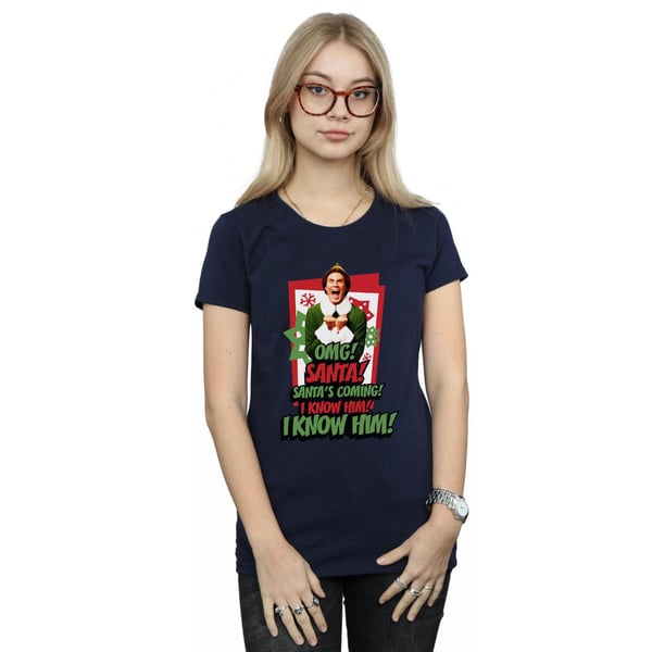 Elf Womens/Ladies OMG Santa Cotton T-Shirt