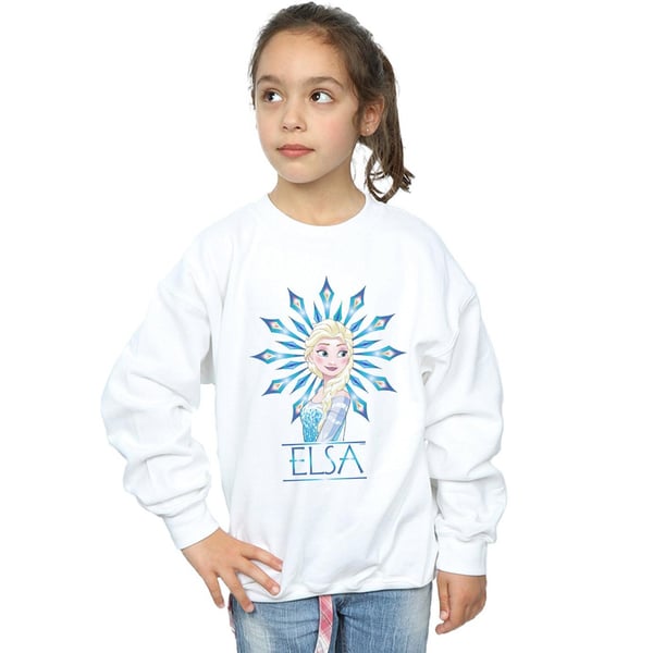 Disney Girls Frozen Elsa Snowflake Sweatshirt