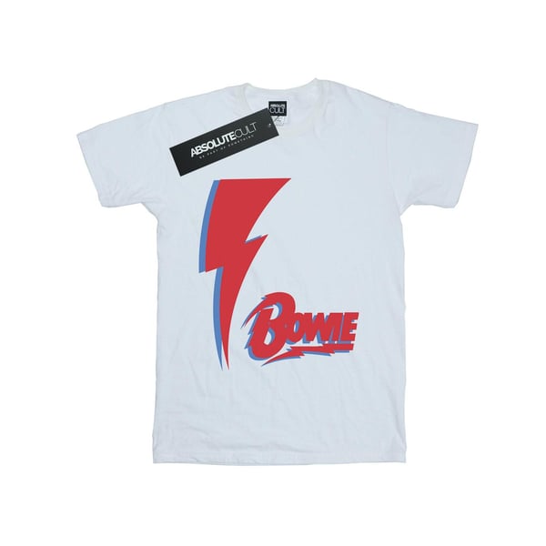 David Bowie Dam/Dam Röd Blixt Bomull Boyfriend T-Shirt