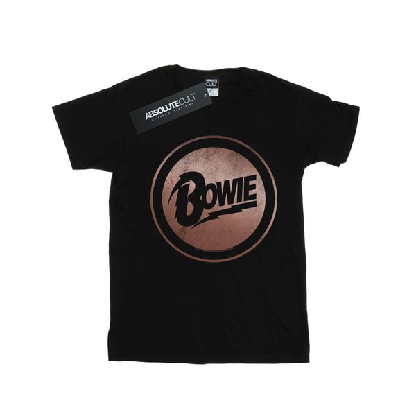 David Bowie Womens/Ladies Rose Gold Circle Cotton Boyfriend T-Shirt