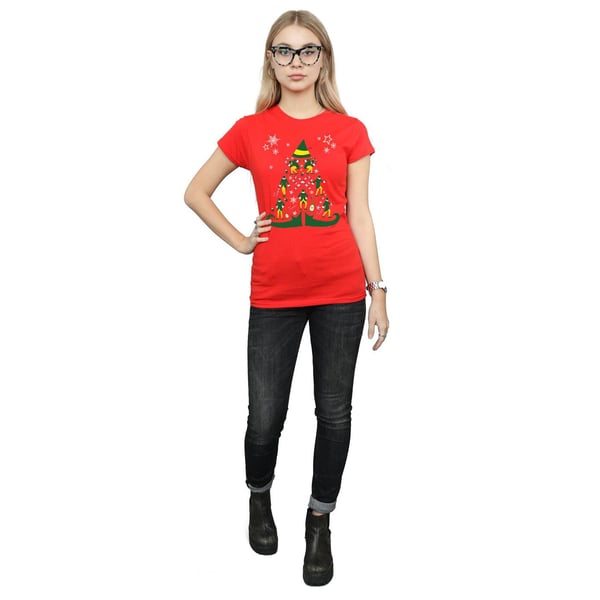 Elf Womens/Ladies Christmas Tree Cotton T-Shirt