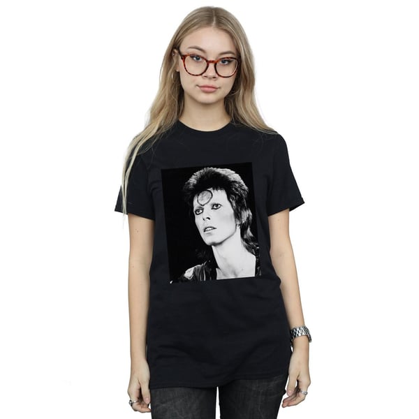 David Bowie Womens/Ladies Ziggy Looking Cotton Boyfriend T-Shirt