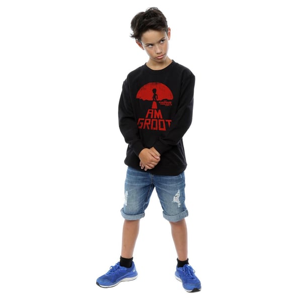Marvel Boys Guardians Of The Galaxy I Am Groot Red Sweatshirt