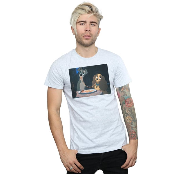 Disney Mens Lady And The Tramp Spaghetti Slurp T-Shirt