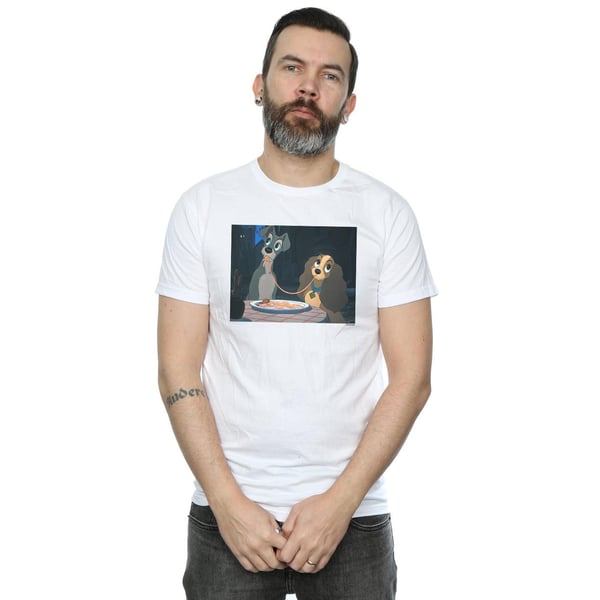 Disney Mens Lady And The Tramp Spaghetti Slurp T-Shirt