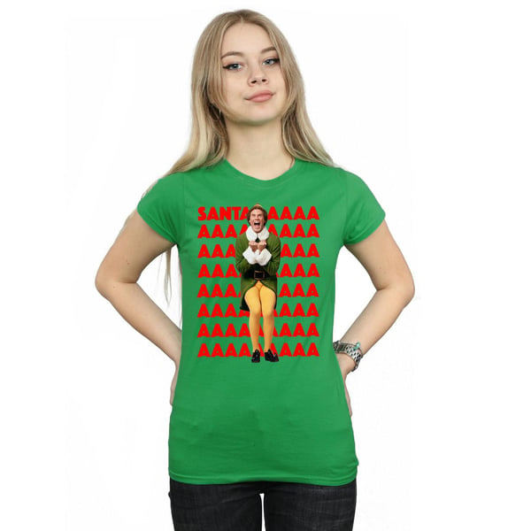 Elf Womens/Ladies Buddy Santa Scream Cotton T-Shirt