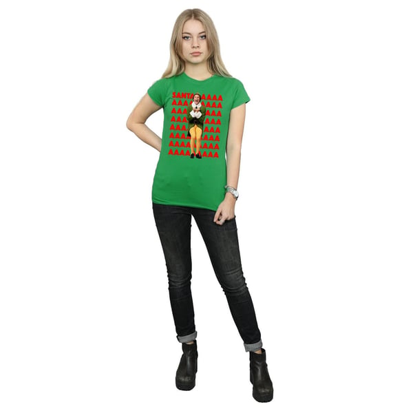 Elf Womens/Ladies Buddy Santa Scream Cotton T-Shirt