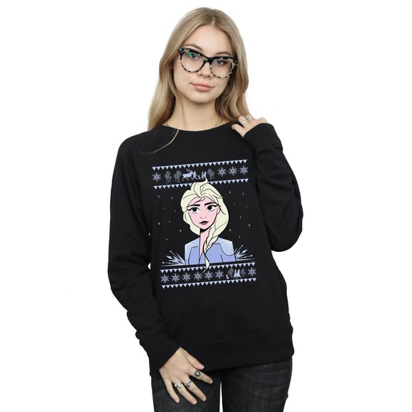 Disney Womens/Ladies Frozen 2 Elsa Christmas Sweatshirt