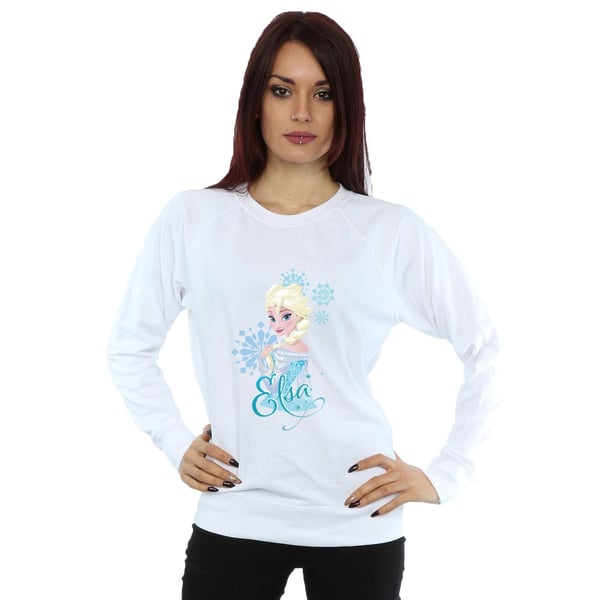 Disney Womens/Ladies Frozen Elsa Snowflakes Sweatshirt