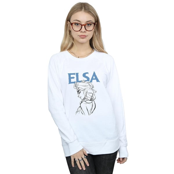 Disney Womens/Ladies Frozen Elsa Profile Sketch Sweatshirt