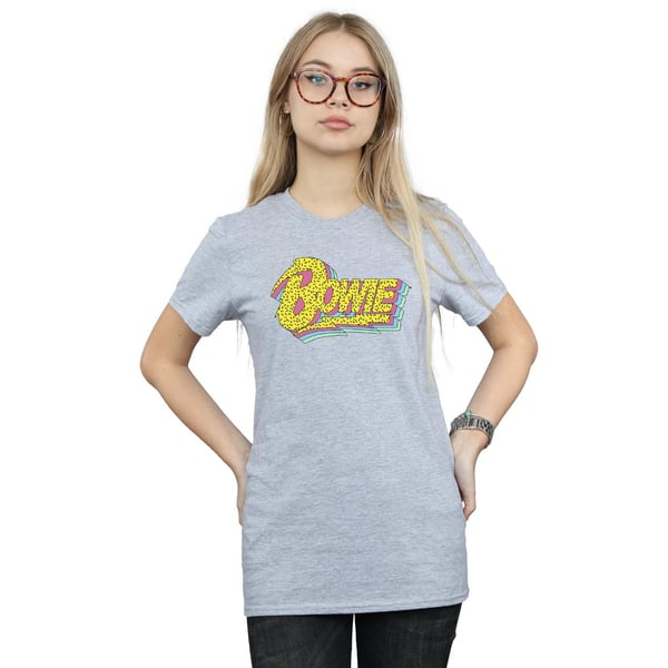 David Bowie Womens/Ladies Moonlight 90s Logo Cotton Boyfriend T-Shirt